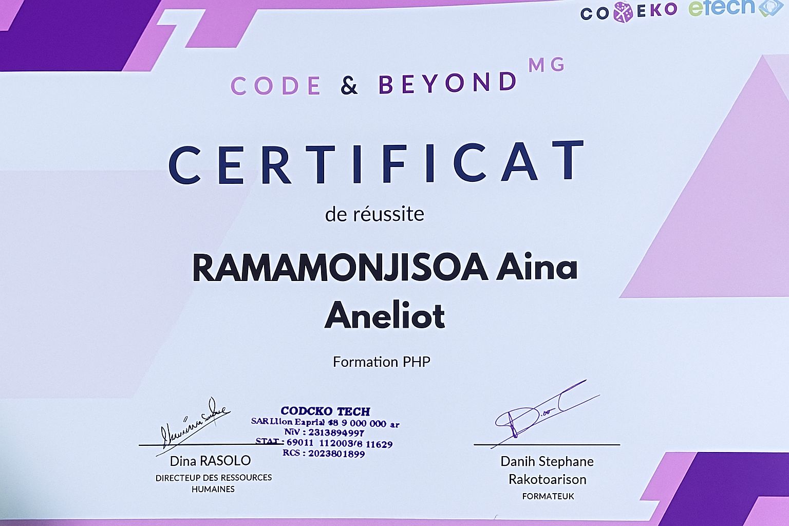 Certification PHP Avancé